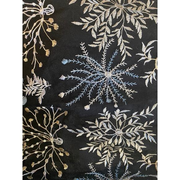 ADRIANNA PAPELL DRESS FAIRY COCKTAIL PARTY WHIMSIGOTH BLACK FLORAL EMBROIDERED - Picture 9 of 14